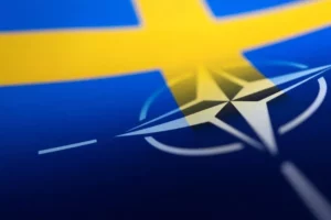 瑞典和北约旗帜