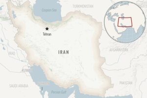 伊朗首都德黑兰的定位图