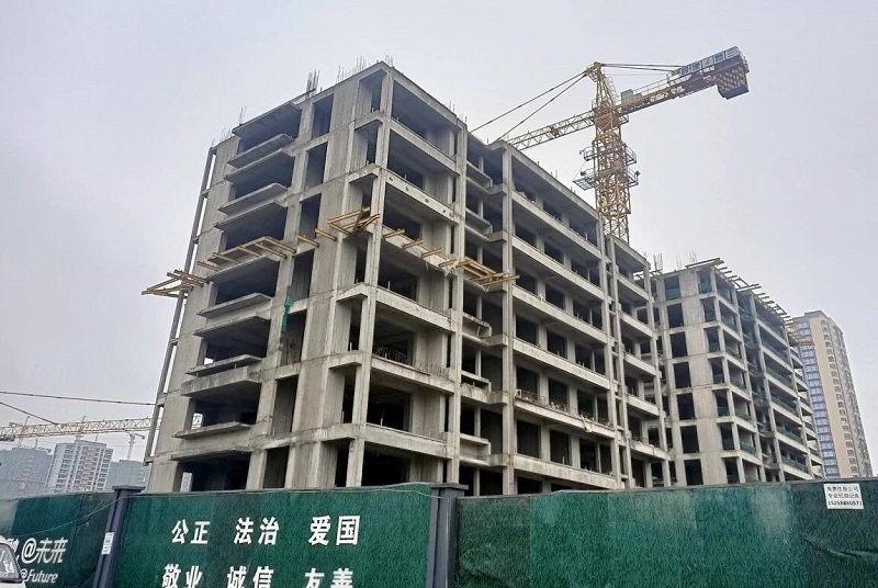 杭州一在建楼盘工地