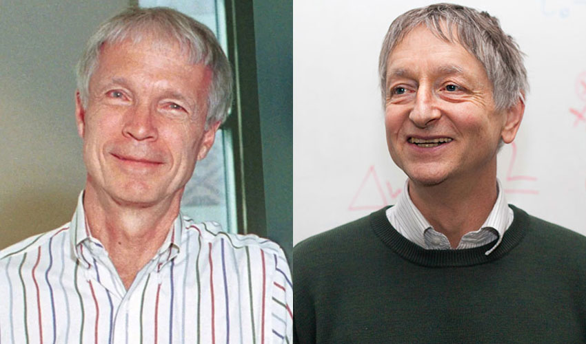 约翰·霍普菲尔德（John Hopfield）（左）和杰弗里·辛顿（Geoffrey Hinton）（右）