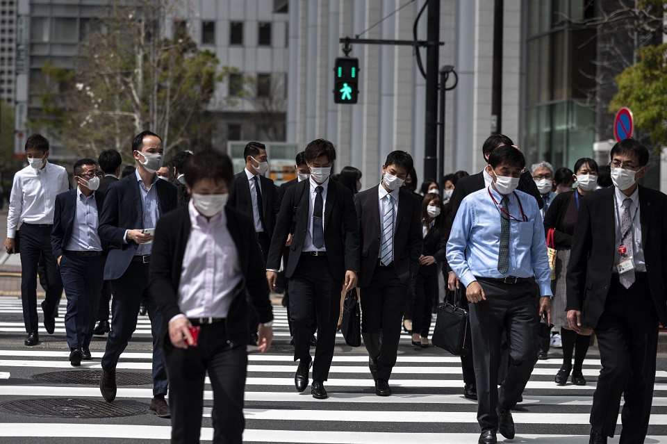 日本东京街头的行人