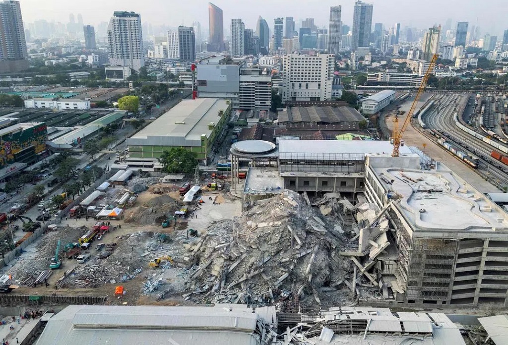 缅甸发生强烈地震，泰国曼谷在建中的国家审计署大楼倒塌